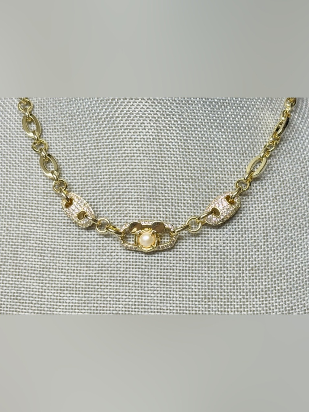Kendra Scott Mickey Mouse Crystal Chain Thick Gold Link Necklace